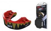 Капа OPRO Platinum UFC Hologram Fangz-Black Metal/Red фото